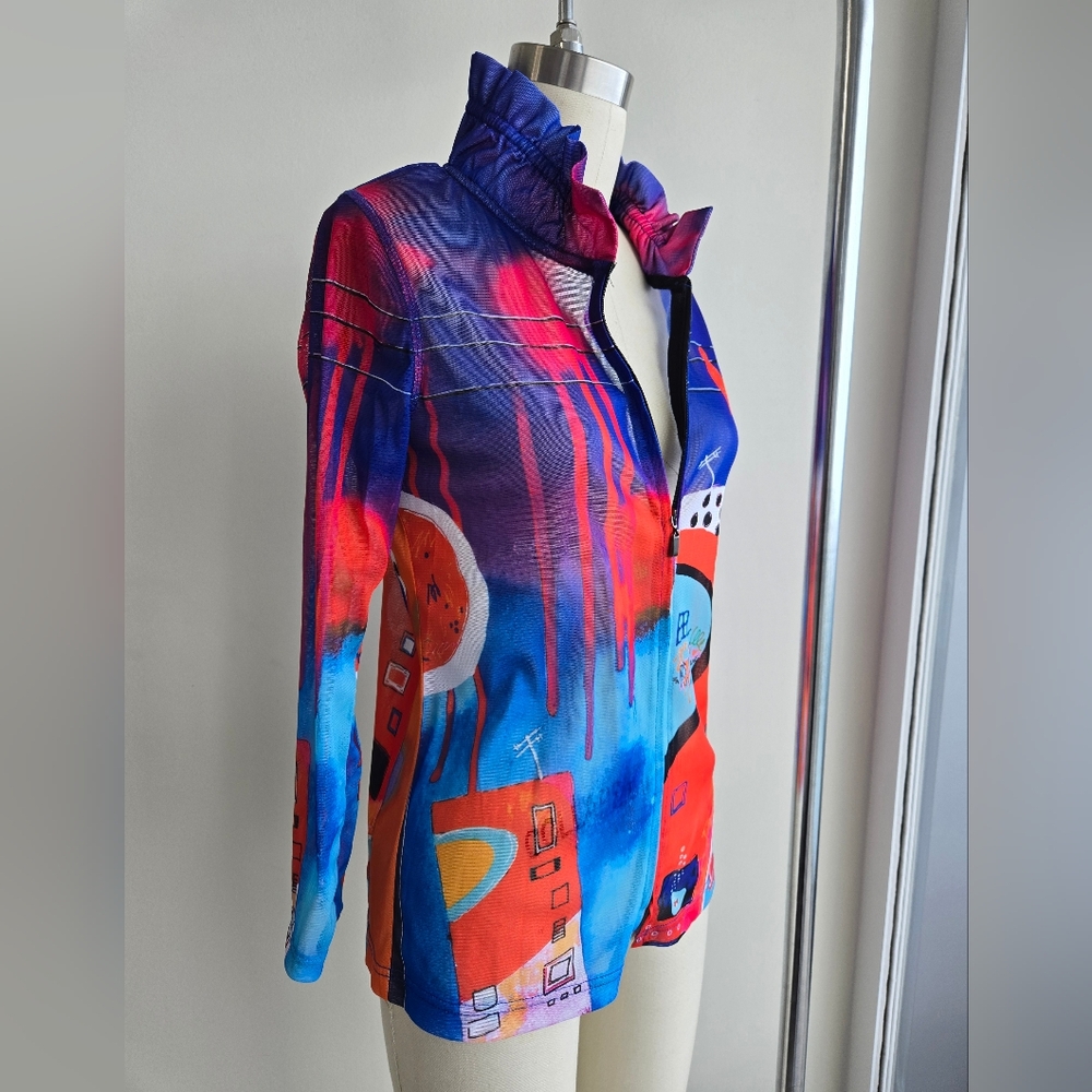 Simply Art by Dolcezza Zip Up Sheer Jacket - NWOT - Picture 4 of 6